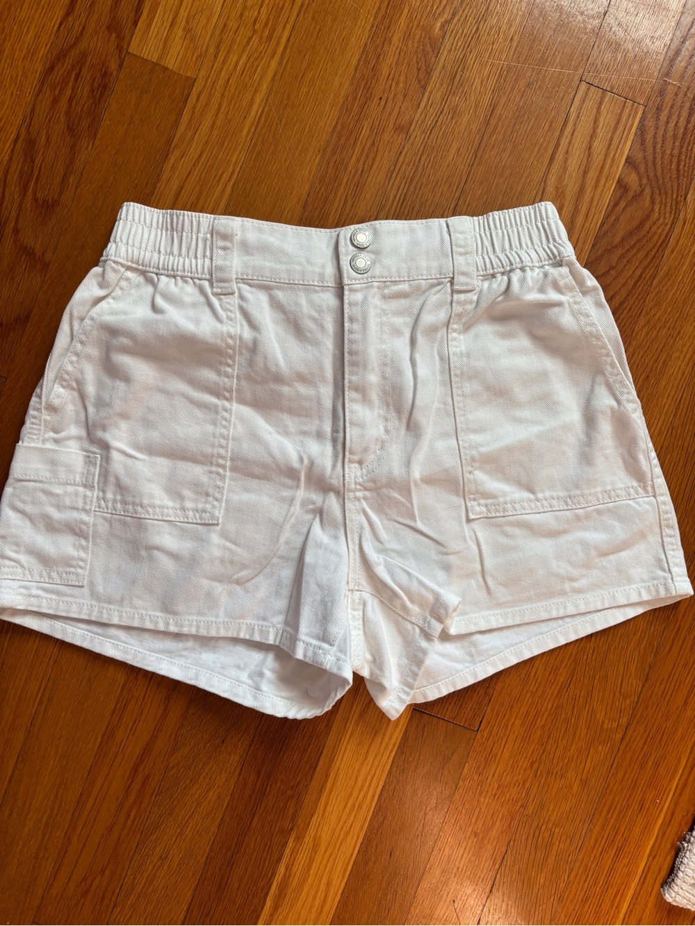 Vanilla Star White High-Waist Utility Shorts